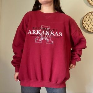 Vintage 90s Lee Arkansas Razorback Sweatshirt